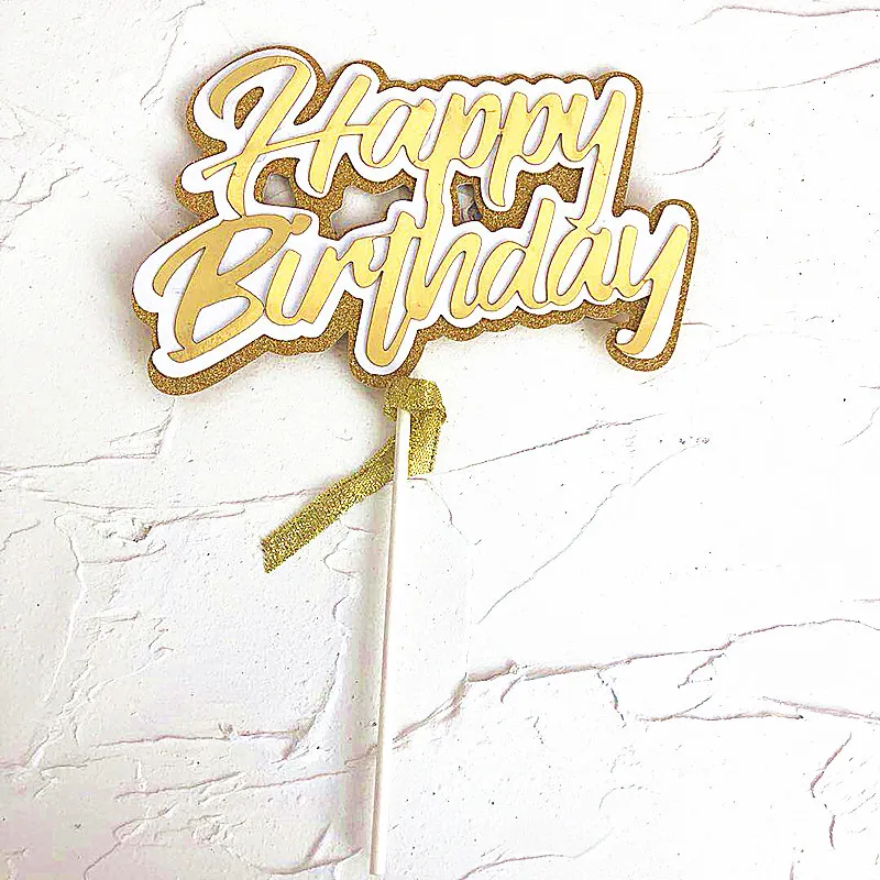 New Happy Birthday Cake Topper Glitter Gold Paper Cupake Topper Flags for Baby Kids Birthday Party Cake Decorations Baby Shower
New Happy Birthday Cake Topper Glitter Gold Paper Cupake Topper Flags for Baby Kids Birthday Party Cake Decorations Baby Shower