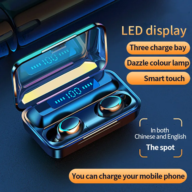 F9 Wireless Bluetooth 5.0 Headset Binaural English TWS Precise Power Display 5.0 HD Calling CVC 8.0 Noise Reduction Earphone
F9 Wireless Bluetooth 5.0 Headset Binaural English TWS Precise Power Display 5.0 HD Calling CVC 8.0 Noise Reduction Earphone