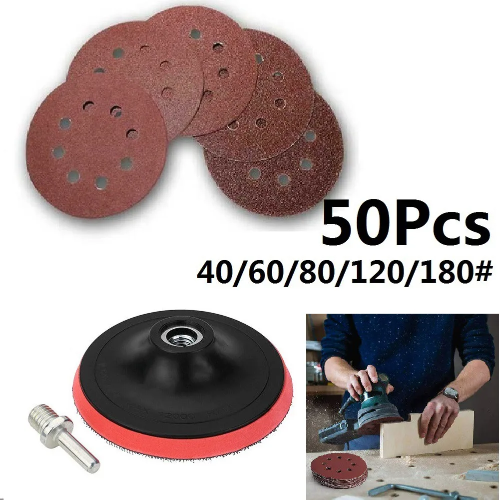 5Inch Power Tool Sandpaper 125mm Sander Sandpaper Sanding 8 Hole 40/60/80/120/180 Grit With Sanding Pad
5Inch Power Tool Sandpaper 125mm Sander Sandpaper Sanding 8 Hole 40/60/80/120/180 Grit With Sanding Pad