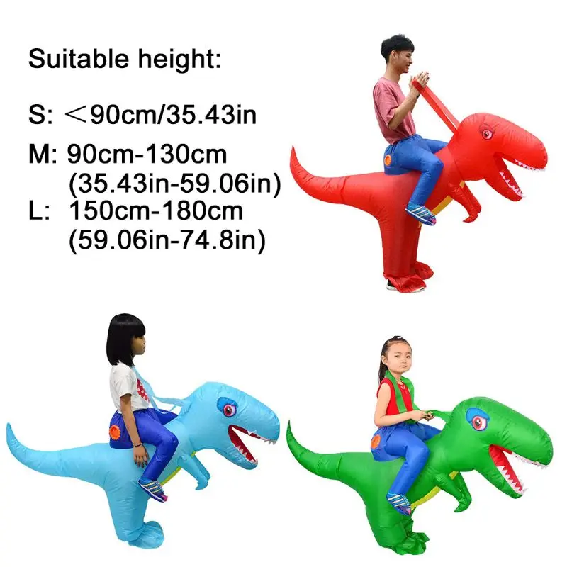 Inflatable Adults Children Riding Dinosaur Costume Masquerade Cosplay Wildlife Clothes Halloween Party Role Play Props
Inflatable Adults Children Riding Dinosaur Costume Masquerade Cosplay Wildlife Clothes Halloween Party Role Play Props