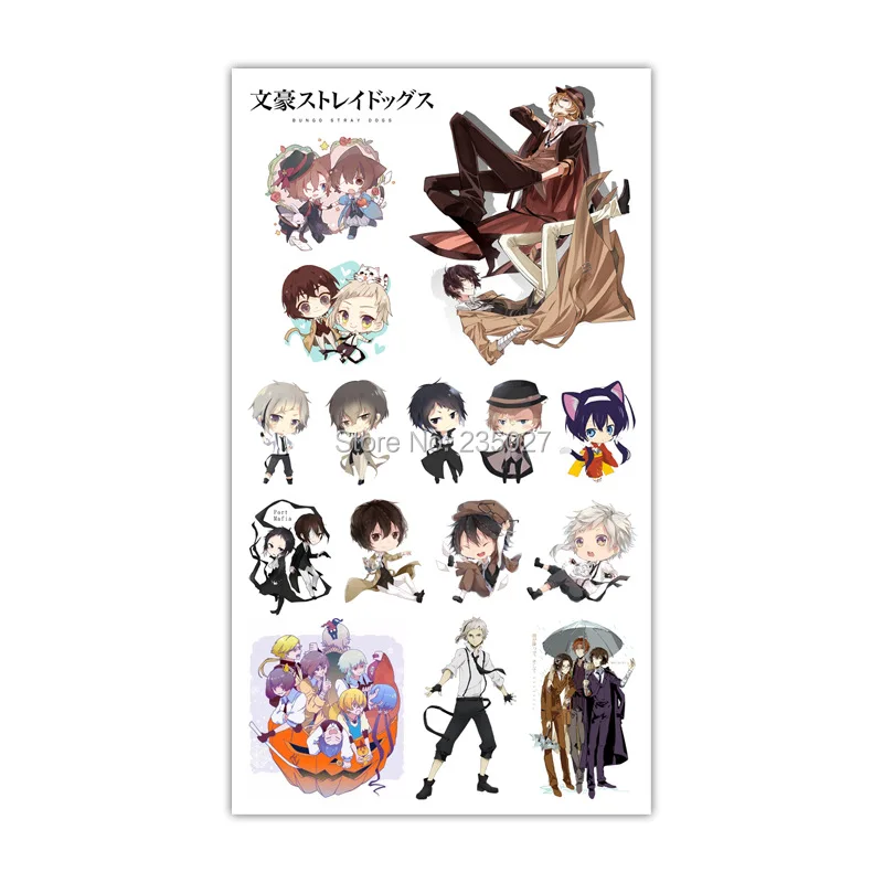 Наклейки с татуировками Bungou Stray Dogs, 30 листов/партия, Детские татуировки, бумага для детей, наклейки с аниме на руку
Наклейки с татуировками Bungou Stray Dogs, 30 листов/партия, Детские татуировки, бумага для детей, наклейки с аниме на руку