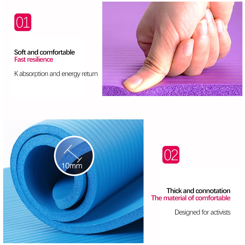 Youga Pad Thicken Non-slip Home Gym Training Yoga Mat Pad for Workout Exercise Fitness Pilates with Strap 72" x 24
Youga Pad Thicken Non-slip Home Gym Training Yoga Mat Pad for Workout Exercise Fitness Pilates with Strap 72" x 24