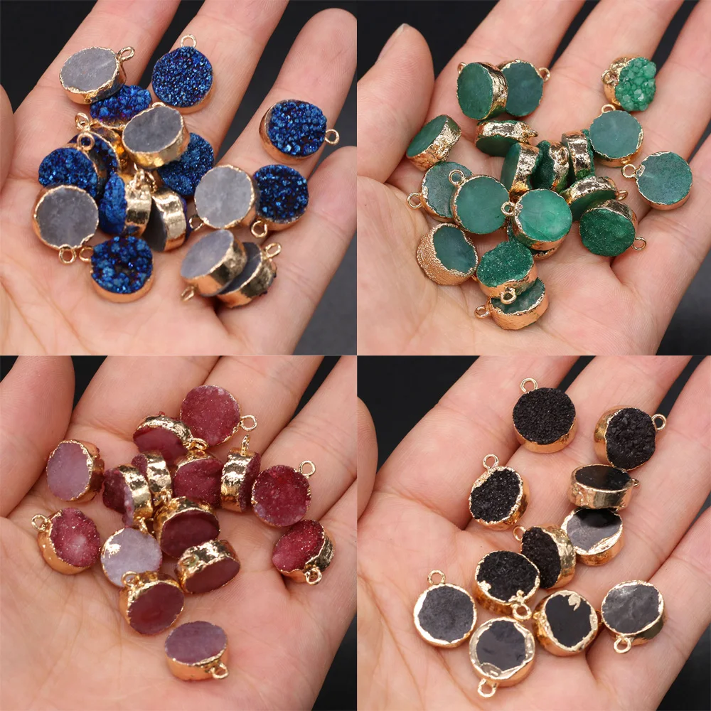 Fine Natural Stone Druzy Pendants Multi-color Gold Plated Agates Druzy for Jewelry Making Necklace Earring Accessories
Fine Natural Stone Druzy Pendants Multi-color Gold Plated Agates Druzy for Jewelry Making Necklace Earring Accessories