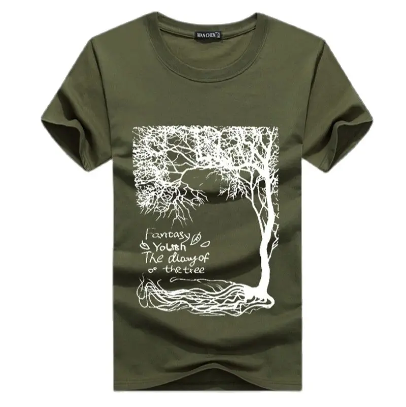 2021 summer new round neck short-sleeved T-shirt male fashion tree pattern cartoon printed cotton T-shirt male large size
2021 summer new round neck short-sleeved T-shirt male fashion tree pattern cartoon printed cotton T-shirt male large size