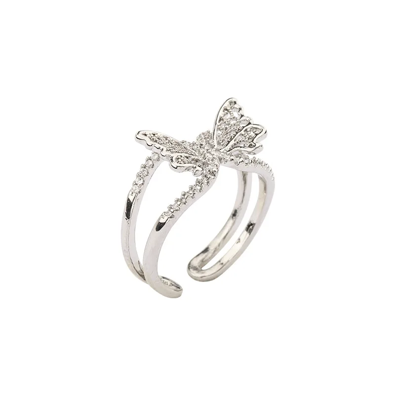Retro Fashion Butterfly Ring Opening Adjustable Zircon Ring Elegant Girl Wedding Ring Women's Party Jewelry Cocktail Ring
Retro Fashion Butterfly Ring Opening Adjustable Zircon Ring Elegant Girl Wedding Ring Women's Party Jewelry Cocktail Ring