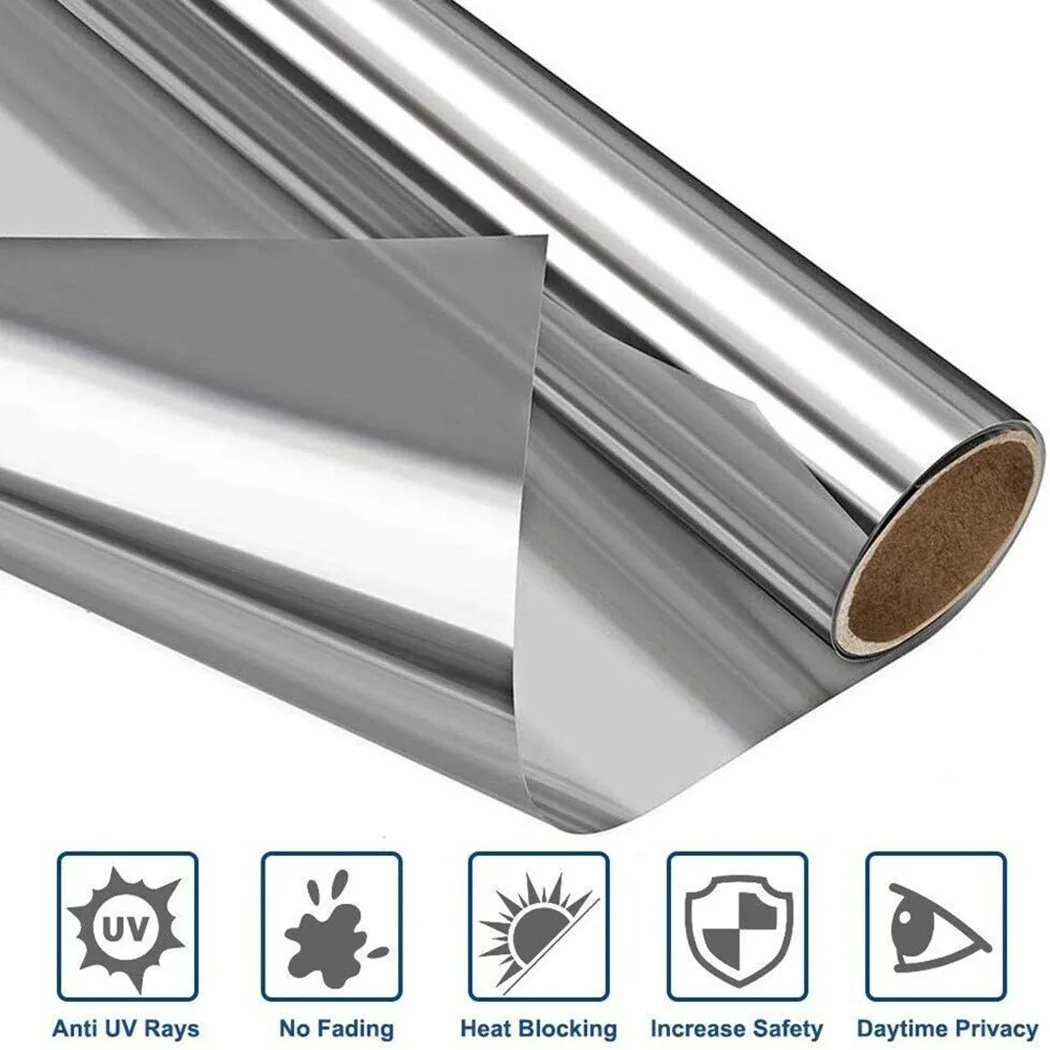 One Way Privacy Mirror Window Film Heat Insulation Glass Film Reflective Anti UV Solar Window Stickers For Home And Office Decor
One Way Privacy Mirror Window Film Heat Insulation Glass Film Reflective Anti UV Solar Window Stickers For Home And Office Decor