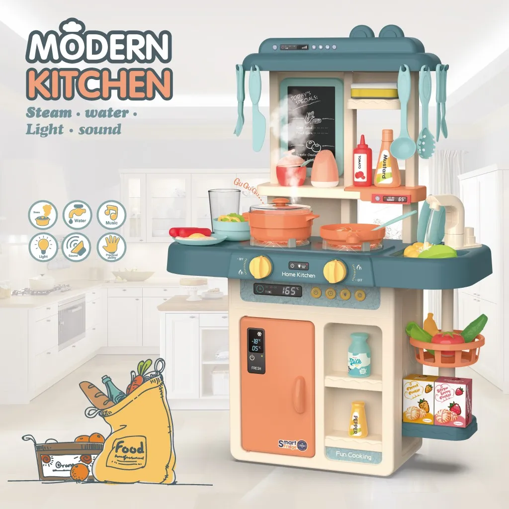 Children’s Toys Pretend Play Simulation Kitchen Set Chef Cooking Game Miniature Food Mini Cookware Spray Light Kids Girls Toy
Children’s Toys Pretend Play Simulation Kitchen Set Chef Cooking Game Miniature Food Mini Cookware Spray Light Kids Girls Toy