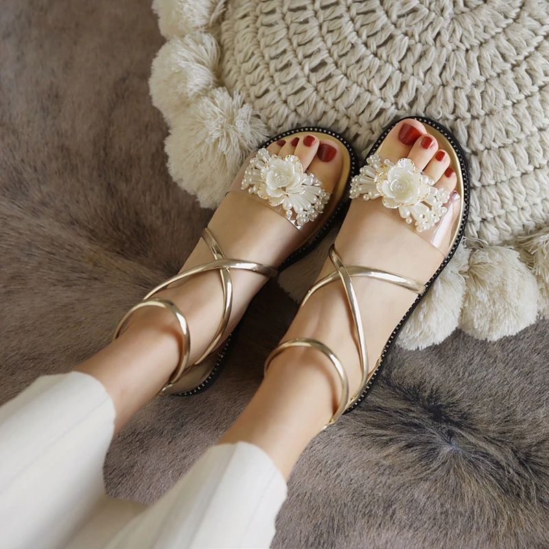 BLXQPYT Sweet Sandalias Mujer 2021 New Flat Bottom Japanese Korean Roman Style Student Leisure Flowers Summer women Sandals 2169
BLXQPYT Sweet Sandalias Mujer 2021 New Flat Bottom Japanese Korean Roman Style Student Leisure Flowers Summer women Sandals 2169