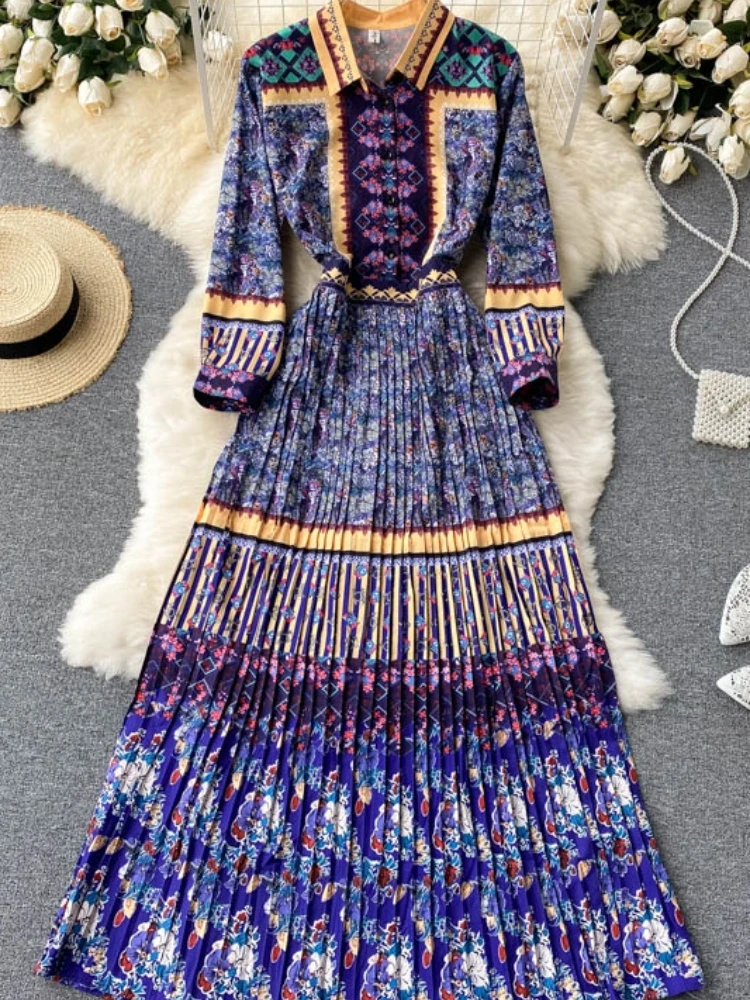 Aibeautyer New Summer Casual Floral Print Pleated Full Lady Dress A Line Polo Collar Chiffon Pullover Mid-calf Women Dresses
Aibeautyer New Summer Casual Floral Print Pleated Full Lady Dress A Line Polo Collar Chiffon Pullover Mid-calf Women Dresses