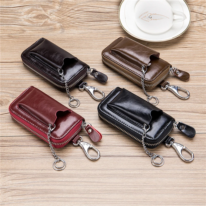 Leather Key Wallets Men Car Key Holders Cowhide Multifunction Zipper Home Key Case Housekeeper Women Smart Keychain
Leather Key Wallets Men Car Key Holders Cowhide Multifunction Zipper Home Key Case Housekeeper Women Smart Keychain