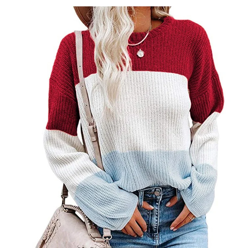 Kruleepo O-Neck Sweater for Women Autumn Winter Jerseys Pullover Puff Sleeve Coat Contrast Color Warm Base Shirt
Kruleepo O-Neck Sweater for Women Autumn Winter Jerseys Pullover Puff Sleeve Coat Contrast Color Warm Base Shirt