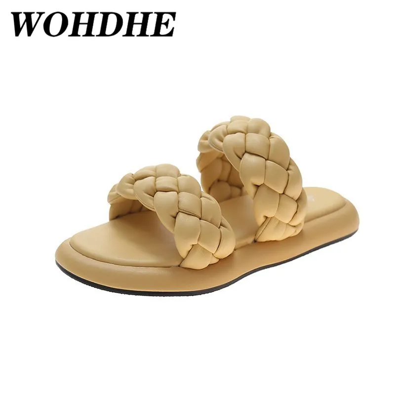Outdoor Sponge Woven Slippers Comfortable Anti Slip Female Summer Flip Flops Beach Flats Lightweight Weave Slides Large Size 40
Outdoor Sponge Woven Slippers Comfortable Anti Slip Female Summer Flip Flops Beach Flats Lightweight Weave Slides Large Size 40