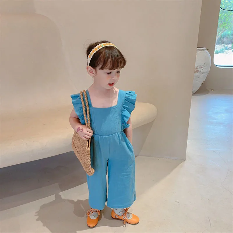 Girls Casual Jumpsuit Korean Fashion Kids Solid Color One-Piece Pants Flying Sleeve Children Backless Summer Bodysuit
Girls Casual Jumpsuit Korean Fashion Kids Solid Color One-Piece Pants Flying Sleeve Children Backless Summer Bodysuit