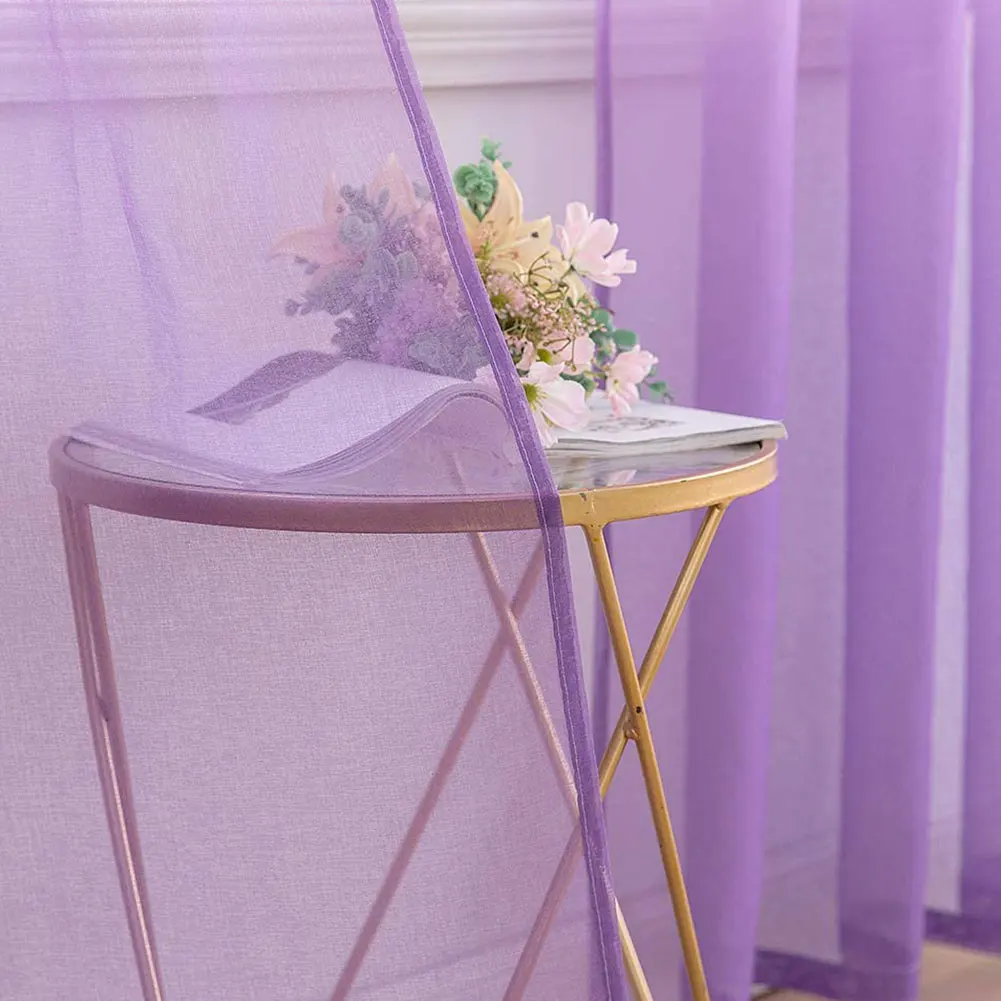 Curtain Polyester Voile Sheer Curtains Rose Red Purple Gradient Curtain Light Filtering Decoration For Living Room 2 Panel
Curtain Polyester Voile Sheer Curtains Rose Red Purple Gradient Curtain Light Filtering Decoration For Living Room 2 Panel