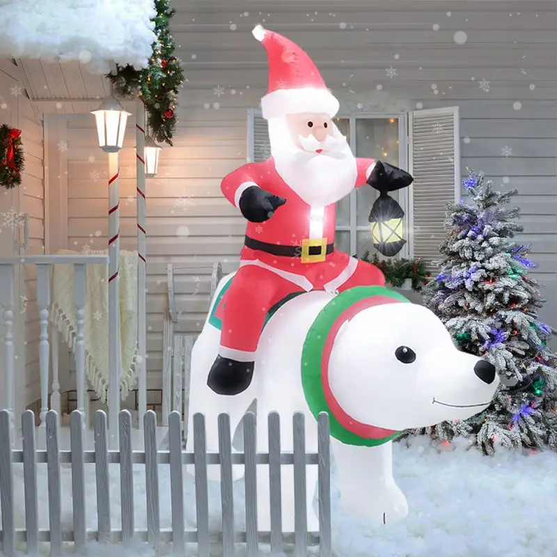 6-foot Inflatable Christmas Decoration For Old Man Riding Polar Bear With LED Lights Christmas Party, Hotel And Shopping Mall
6-foot Inflatable Christmas Decoration For Old Man Riding Polar Bear With LED Lights Christmas Party, Hotel And Shopping Mall