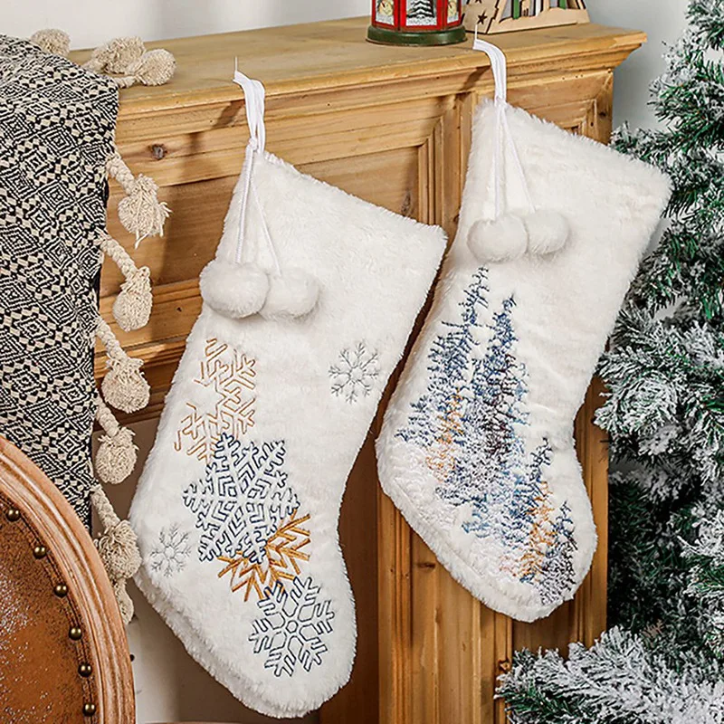 Christmas Stockings, 2 Pcs Xmas Stockings Decorations, Embroidery Gift Candy Bag for Xmas Holiday Party Home Decoration
Christmas Stockings, 2 Pcs Xmas Stockings Decorations, Embroidery Gift Candy Bag for Xmas Holiday Party Home Decoration