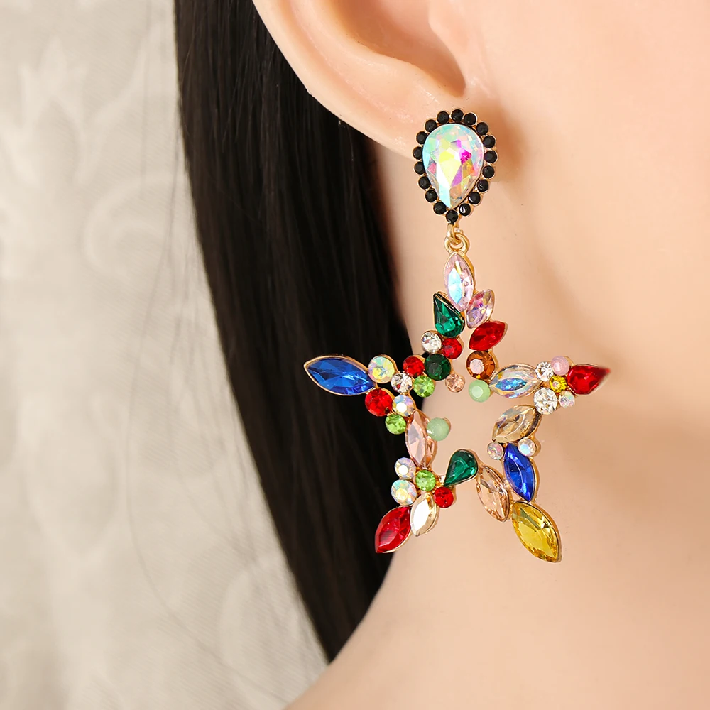New Statement Rainbow Stone Earrings Star Zircon Pendant Jewelry Wholesale Big Cute Wedding Earring For Women 2021 Za
New Statement Rainbow Stone Earrings Star Zircon Pendant Jewelry Wholesale Big Cute Wedding Earring For Women 2021 Za