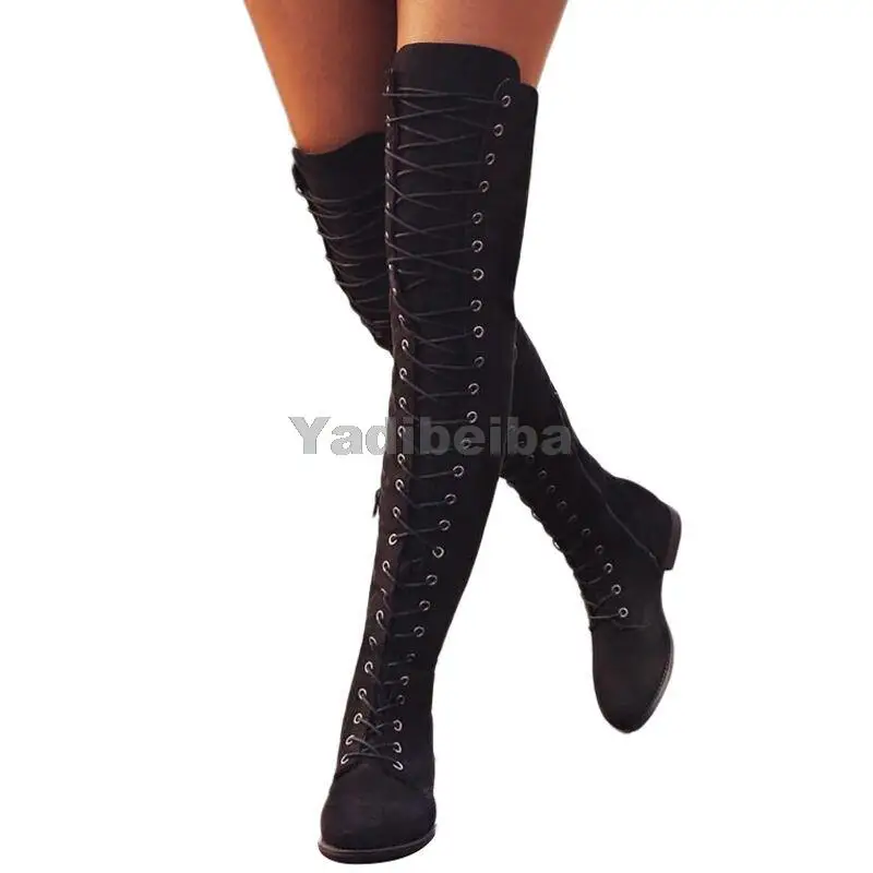 Sexy Women Boots 2021 Hot Over-the-knee Boots Female Winter Boots Woman High Boots Lace Up Women Shoes Suede Thigh High Boots 
Sexy Women Boots 2021 Hot Over-the-knee Boots Female Winter Boots Woman High Boots Lace Up Women Shoes Suede Thigh High Boots