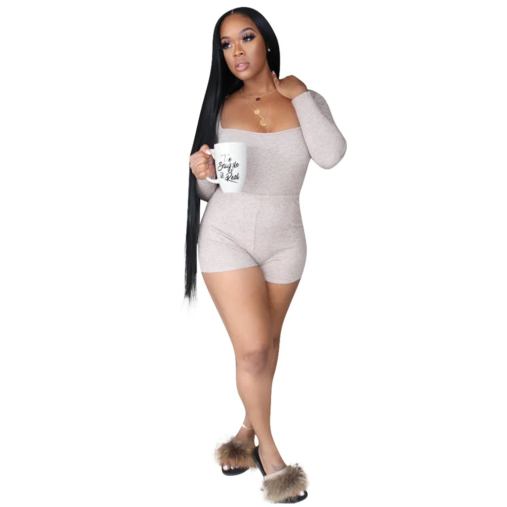 Elegant Lady Ribbed Stretchy One Piece Overalls Square Collar Long Sleeve Jumpsuits Bandage Shorts Club Party Casual Streetwears
Elegant Lady Ribbed Stretchy One Piece Overalls Square Collar Long Sleeve Jumpsuits Bandage Shorts Club Party Casual Streetwears