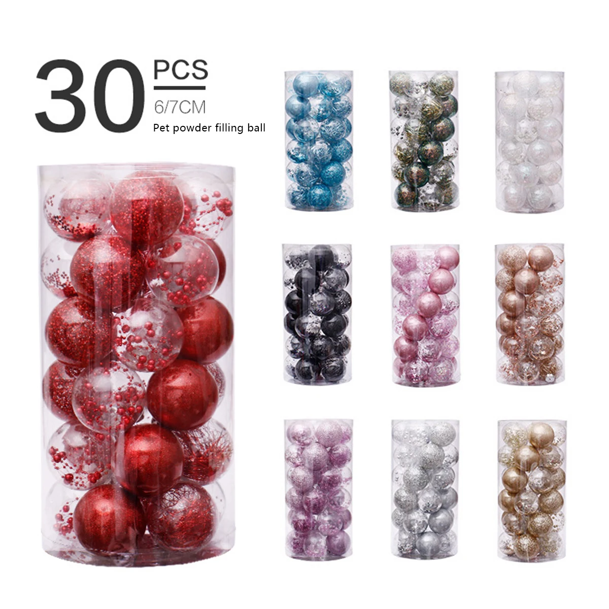 30 Pcs Christmas Balls Ornaments Essential Christmas Tree Hanging Shatterproof Decorations for Indoor Home Holiday Party
30 Pcs Christmas Balls Ornaments Essential Christmas Tree Hanging Shatterproof Decorations for Indoor Home Holiday Party