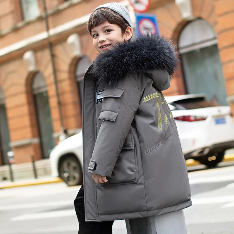 Boys Winter Clothes 80% Down Jackets Fur Hoodie Thicken Warm Children Coat 6 7 8 9 10 11 12 years
Boys Winter Clothes 80% Down Jackets Fur Hoodie Thicken Warm Children Coat 6 7 8 9 10 11 12 years