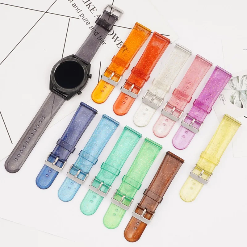Glitter Transparent Silicone Strap for Samsung galaxy watch 46mm 3 45mm gear s3 22mm watch bracelet Huawei watch gt 2/2e Pro
Glitter Transparent Silicone Strap for Samsung galaxy watch 46mm 3 45mm gear s3 22mm watch bracelet Huawei watch gt 2/2e Pro