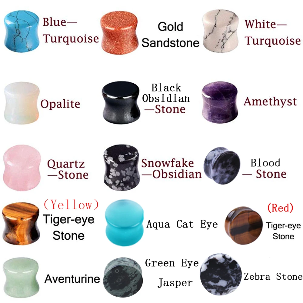 1pair Stone Ear Plugs Gauges Earrings Women Ear Plug Flesh Tunnel Piercing Expander Ear Stretcher Body Piercing Jewelry Oreja
1pair Stone Ear Plugs Gauges Earrings Women Ear Plug Flesh Tunnel Piercing Expander Ear Stretcher Body Piercing Jewelry Oreja
