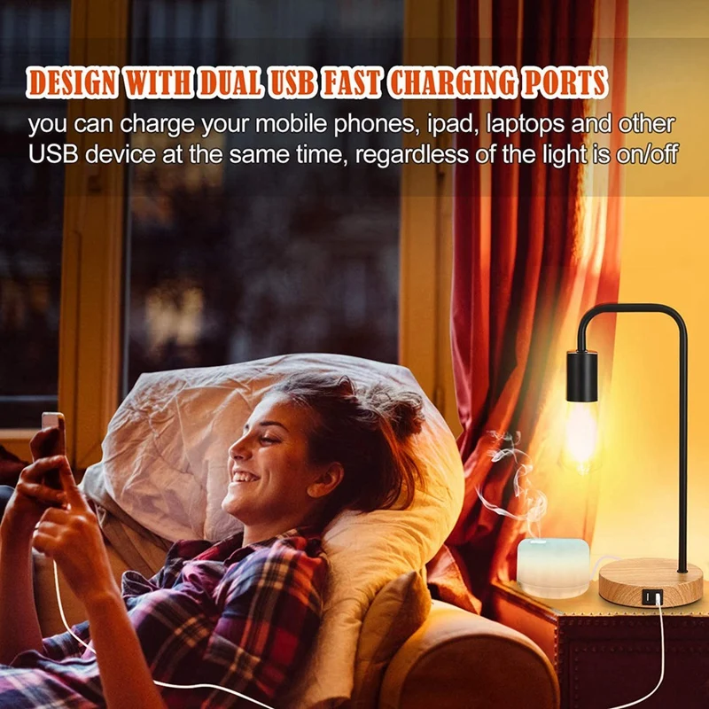 Three-Way Press Control Dimming Light, 2 USB Charging Ports, E26 LED Bulb, Suitable for Bedroom and Living Room Us Plug
Three-Way Press Control Dimming Light, 2 USB Charging Ports, E26 LED Bulb, Suitable for Bedroom and Living Room Us Plug