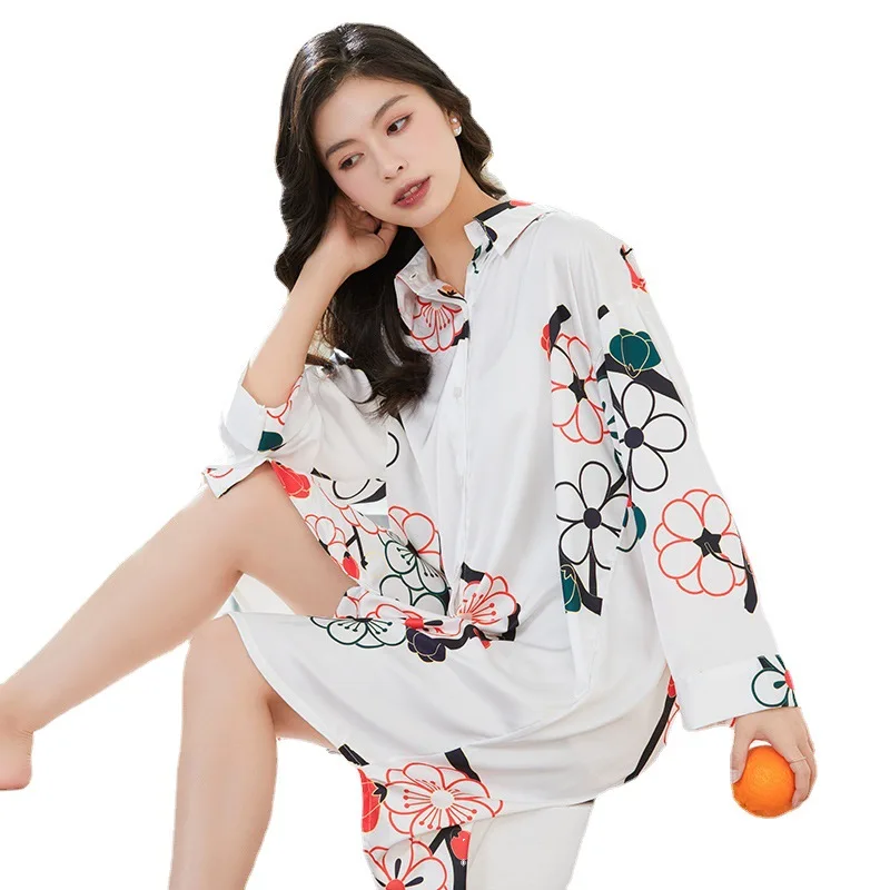 White Mid-Length Women Shirt Skirt Nightgown Print Floral Sexy Turn-down Collar Nightgown Sleepshirt Summer New Rayon Nightdress
White Mid-Length Women Shirt Skirt Nightgown Print Floral Sexy Turn-down Collar Nightgown Sleepshirt Summer New Rayon Nightdress