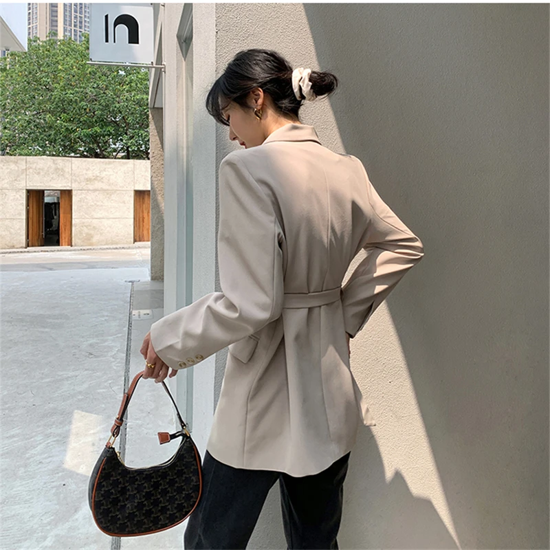 Women's Mid-length Trench Jackets Autumn Korean Minimalist Casual Slim Waist Solid Color Suit Coats Female Windbreak Jackets
Women's Mid-length Trench Jackets Autumn Korean Minimalist Casual Slim Waist Solid Color Suit Coats Female Windbreak Jackets