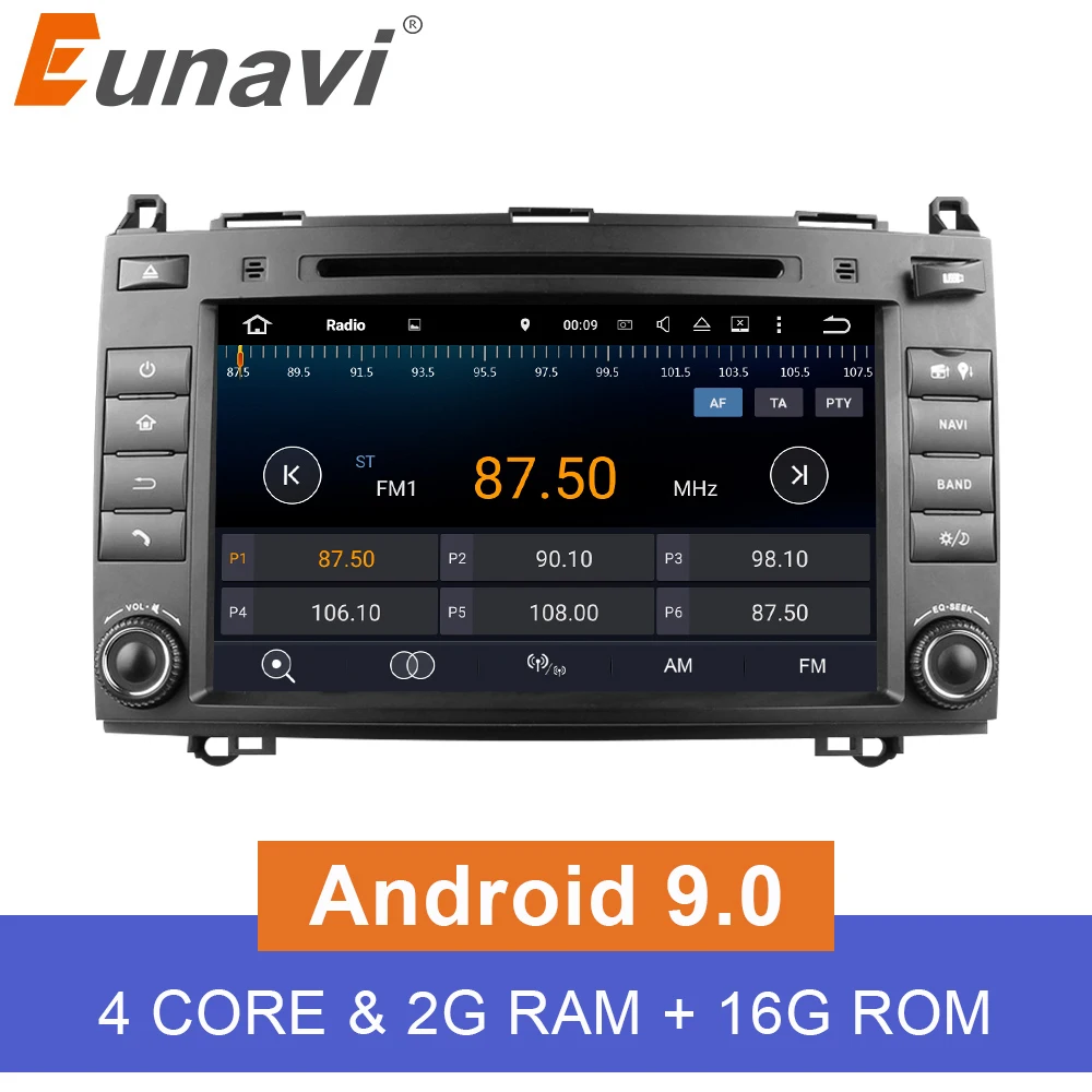 Фото Автомагнитола Eunavi 2 Din 8 дюймов Android 9 0 DVD плеер радио стерео gps - купить