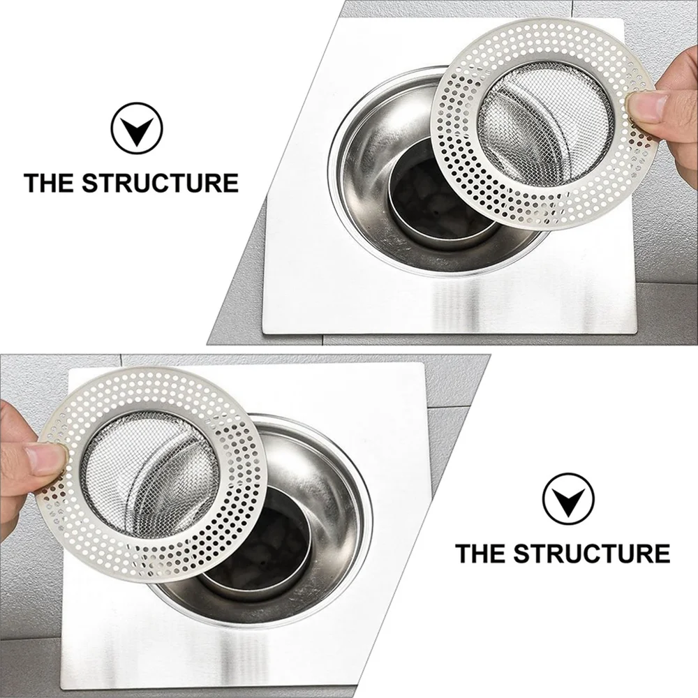 2Pcs Stainless Steel Bathtub Hair Catcher Stoppers Metal Mesh Sink Strainers 
2Pcs Stainless Steel Bathtub Hair Catcher Stoppers Metal Mesh Sink Strainers