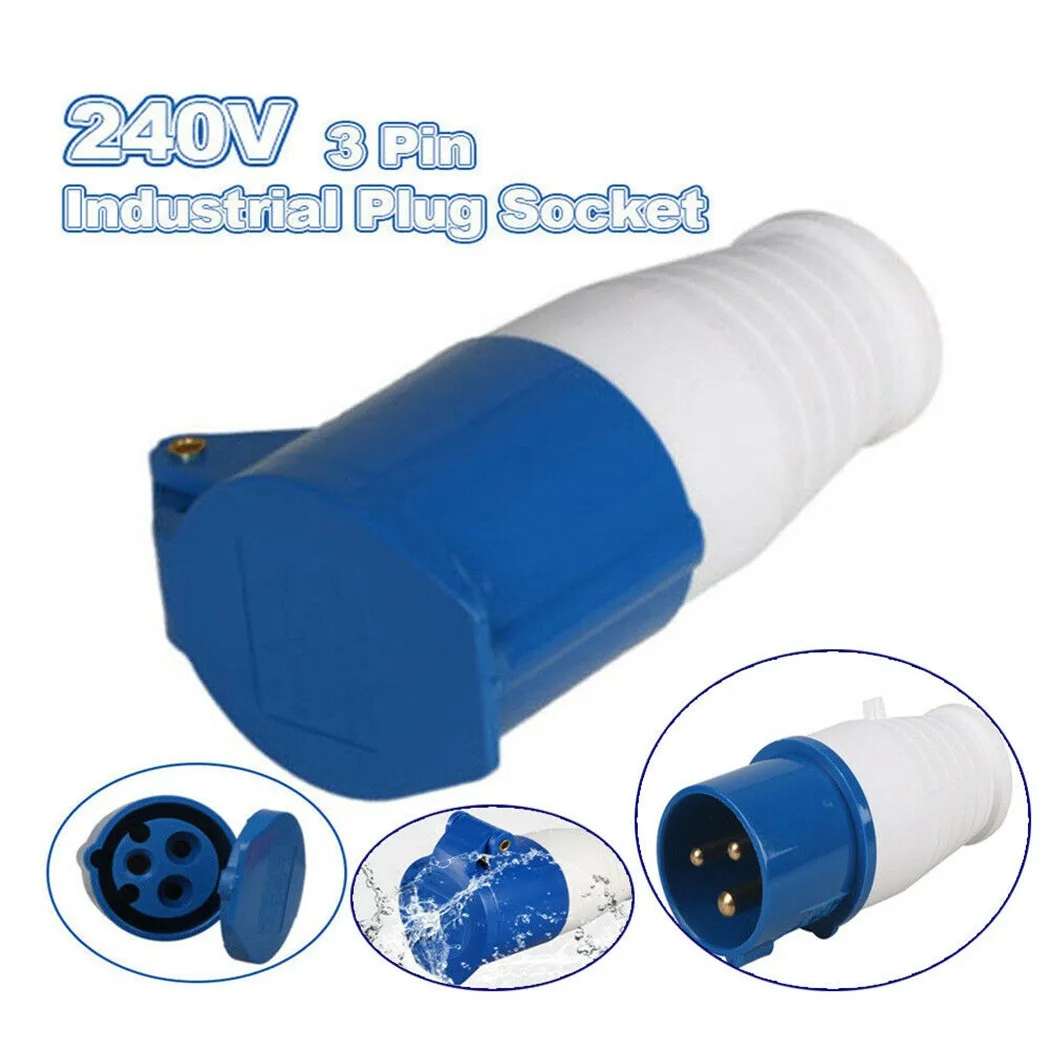 6A 3 Pin Connector Plug Industrial Male Female Plugs Waterproof IP44 240V~2P+E New Arrival Fast Shipping
6A 3 Pin Connector Plug Industrial Male Female Plugs Waterproof IP44 240V~2P+E New Arrival Fast Shipping