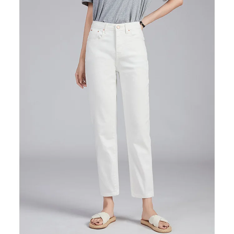 Creamy White Jeans Women's High-waisted Loose Daddy Nine-point Harlan Pants 2021 Pantalones De Mesclilla Para Mujer Mom Jeans 
Creamy White Jeans Women's High-waisted Loose Daddy Nine-point Harlan Pants 2021 Pantalones De Mesclilla Para Mujer Mom Jeans