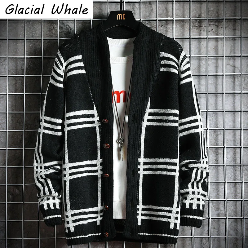 GlacialWhale Mens Cardigan Knitted Men Winter Solid Plain Sweater Harajuku Oversized Sweaters Korean Casual Black Sweater Men
GlacialWhale Mens Cardigan Knitted Men Winter Solid Plain Sweater Harajuku Oversized Sweaters Korean Casual Black Sweater Men
