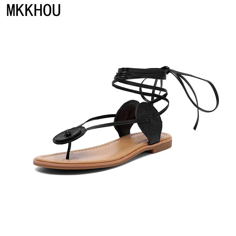 MKKHOU Fashion Sandals Women New Summer Shoes Real Leather Simple Flip-Flops Roman Strap Flat Sandals Beach Shoes Women
MKKHOU Fashion Sandals Women New Summer Shoes Real Leather Simple Flip-Flops Roman Strap Flat Sandals Beach Shoes Women
