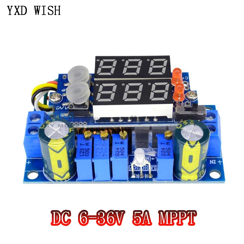 5 А контроллер солнечной панели MPPT Φ 6-36 в понижающий Бак CC/CV модуль зарядки -