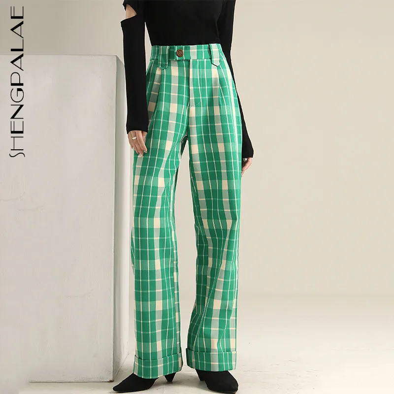 SHENGPALAE Fashion Plaid Trousers Women's Autumn 2021 New High Waist Straight Loose Wide Leg Sagging Sensation Pants Female Tide
SHENGPALAE Fashion Plaid Trousers Women's Autumn 2021 New High Waist Straight Loose Wide Leg Sagging Sensation Pants Female Tide