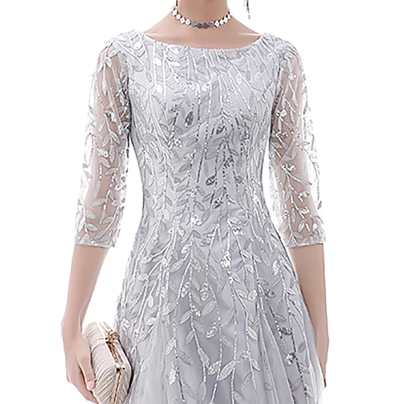 Evening Dresses O-Neck A-Line Ankle-Length Three Quater Sleeves Elegant Lace Bling Plus size Customized Formal Party Dress A177
Evening Dresses O-Neck A-Line Ankle-Length Three Quater Sleeves Elegant Lace Bling Plus size Customized Formal Party Dress A177
