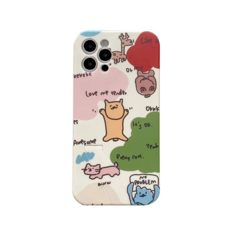 Bracket cartoon zoo mobile phone case is suitable for iPhone11 12Pro Max mini X XR XSMax 8 7PluS anti-fall protective back cover
Bracket cartoon zoo mobile phone case is suitable for iPhone11 12Pro Max mini X XR XSMax 8 7PluS anti-fall protective back cover