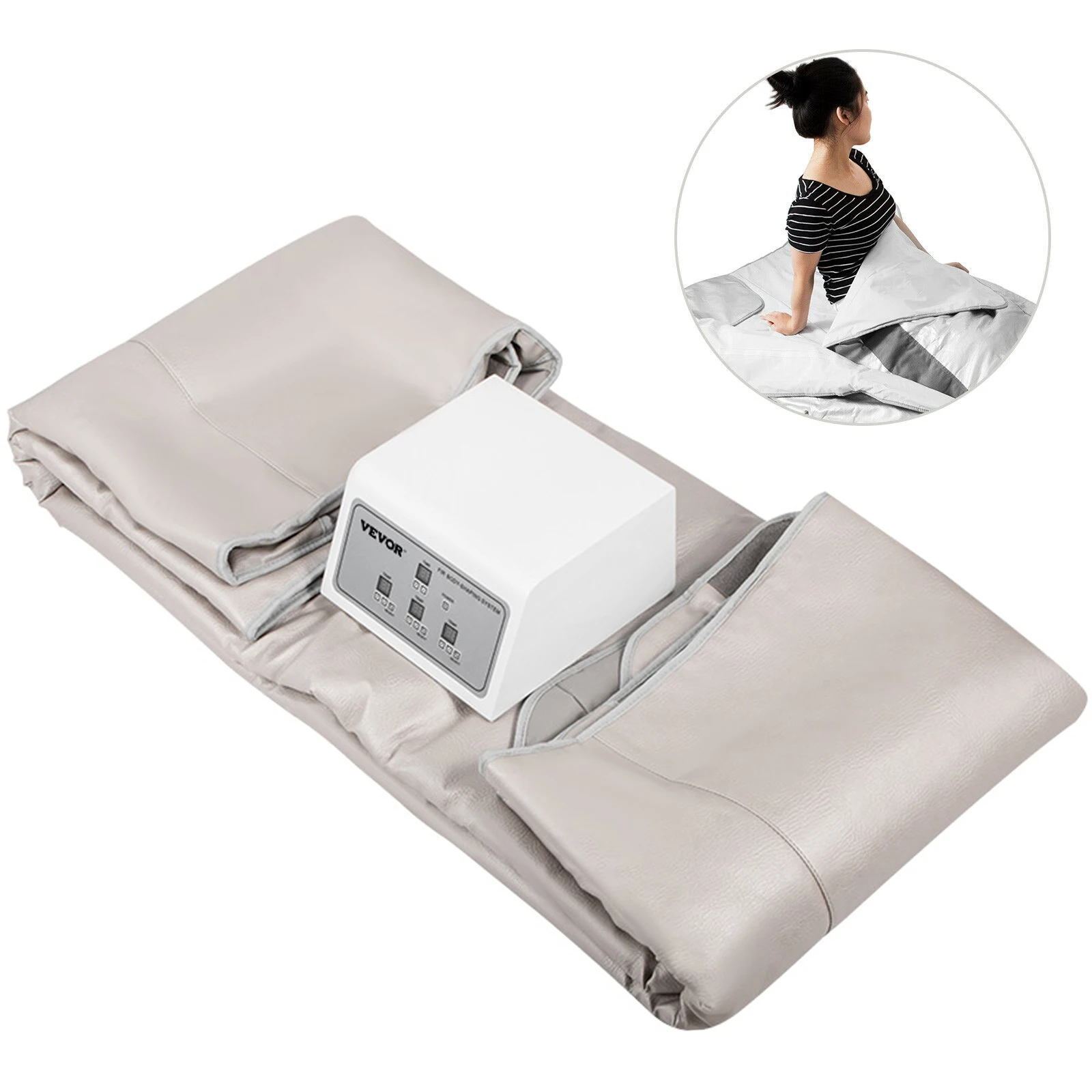 

Far Infrared Sauna Blanket 3 Zone Fat Burning Body Shaping Home Sauna Weight Loss Spa Beauty Detox Therapy Machine Warm Blanket