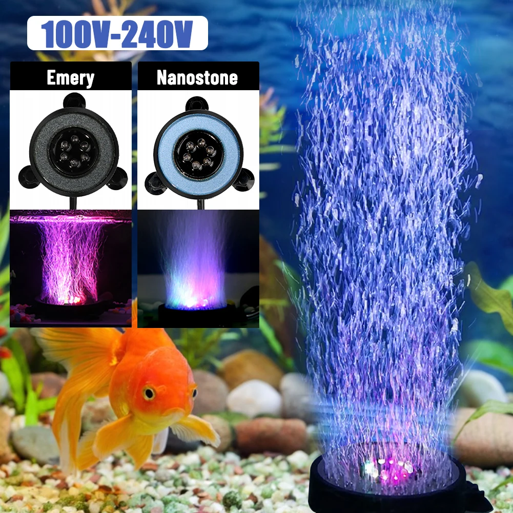 6 LED Aquarium Light Underwater RGB Aquarium Air Bubble Light Fish Tank Air Curtain Bubble Stone Disk Tank Stones Accessories
6 LED Aquarium Light Underwater RGB Aquarium Air Bubble Light Fish Tank Air Curtain Bubble Stone Disk Tank Stones Accessories