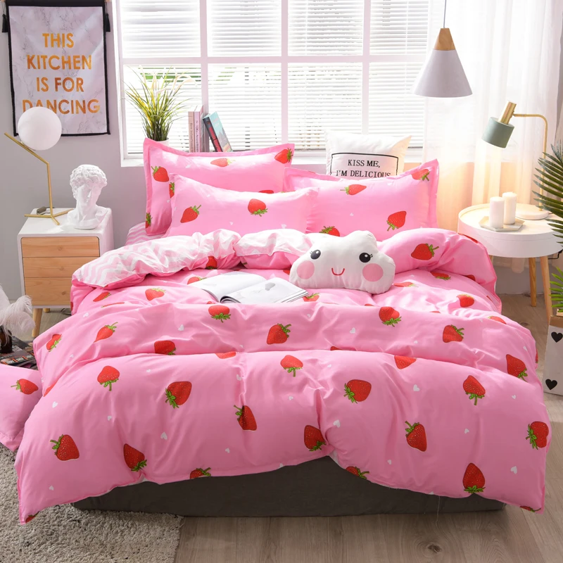 Cotton Duvet Cover set Full Queen King Solid Pink Luxury Adult Kids Single Twin Bed sheet Pillowcases 4pcs Bedding set Double 
Cotton Duvet Cover set Full Queen King Solid Pink Luxury Adult Kids Single Twin Bed sheet Pillowcases 4pcs Bedding set Double