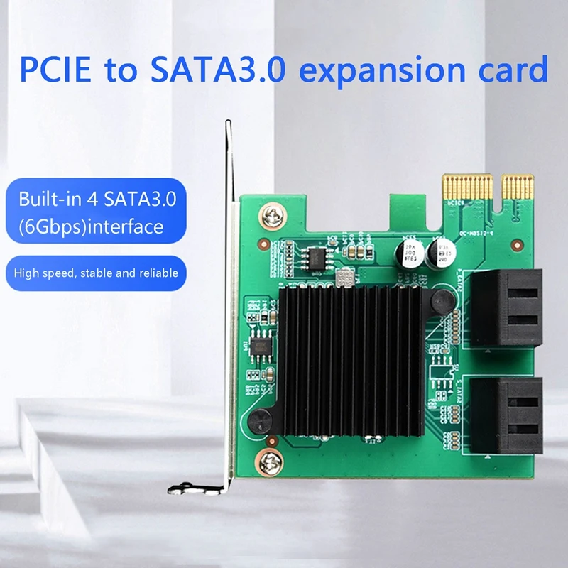 Плата расширения PCIE на SATA3.0, PCI-E на 4 порта SATA3.0, 6 Гбит/с, адаптер, карта SATA
Плата расширения PCIE на SATA3.0, PCI-E на 4 порта SATA3.0, 6 Гбит/с, адаптер, карта SATA