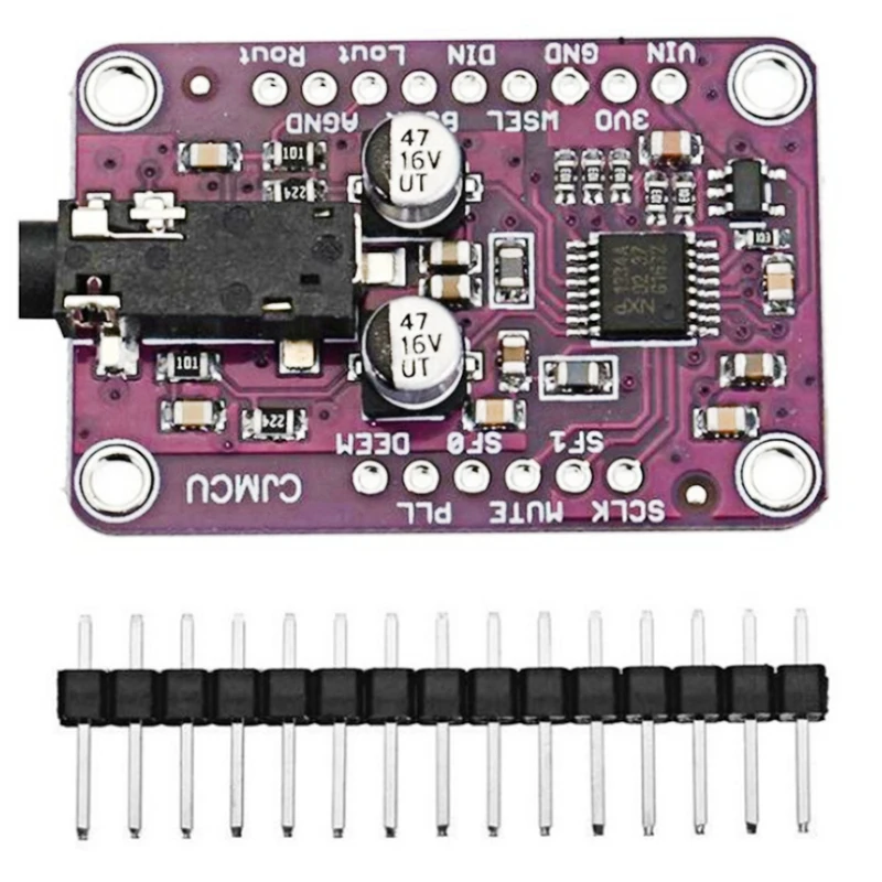 Модуль CJMCU-1334 Uda1334A I2S макетная плата аудио, для 3,3 V-5V стерео модуль I2S Dac аудио декодер O2D1
Модуль CJMCU-1334 Uda1334A I2S макетная плата аудио, для 3,3 V-5V стерео модуль I2S Dac аудио декодер O2D1