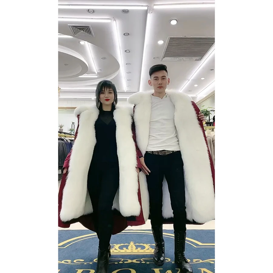 Куртка с натуральным мехом для мужчин и женщин, Зимняя парка
Куртка с натуральным мехом для мужчин и женщин, Зимняя парка