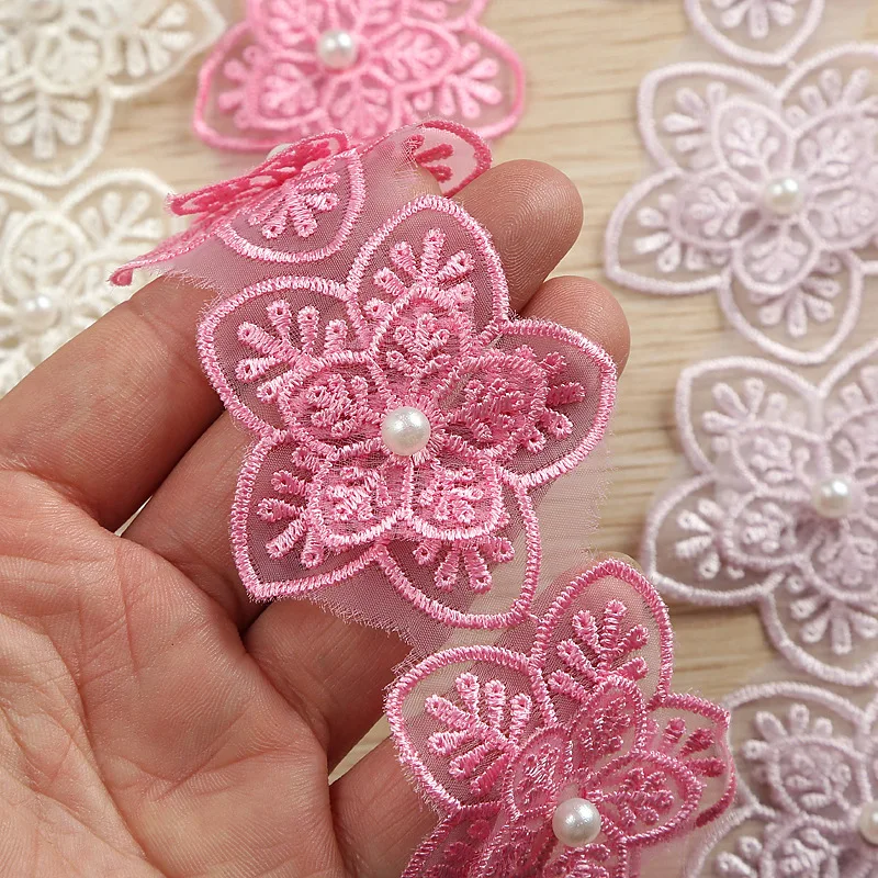 20Yards Two Layers Flowers Embroidery Lace Applique Pearls Trim Ribbon Collar Neckline Dress Clothes Decorated Sewing Supplies
20Yards Two Layers Flowers Embroidery Lace Applique Pearls Trim Ribbon Collar Neckline Dress Clothes Decorated Sewing Supplies