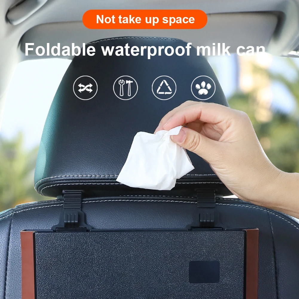 New Upgraded Car Trash Can Seatback Organizer Expandable Waterproof Hanging Back Seat Trash Bin Storage Bag Headrest Intallation
New Upgraded Car Trash Can Seatback Organizer Expandable Waterproof Hanging Back Seat Trash Bin Storage Bag Headrest Intallation
