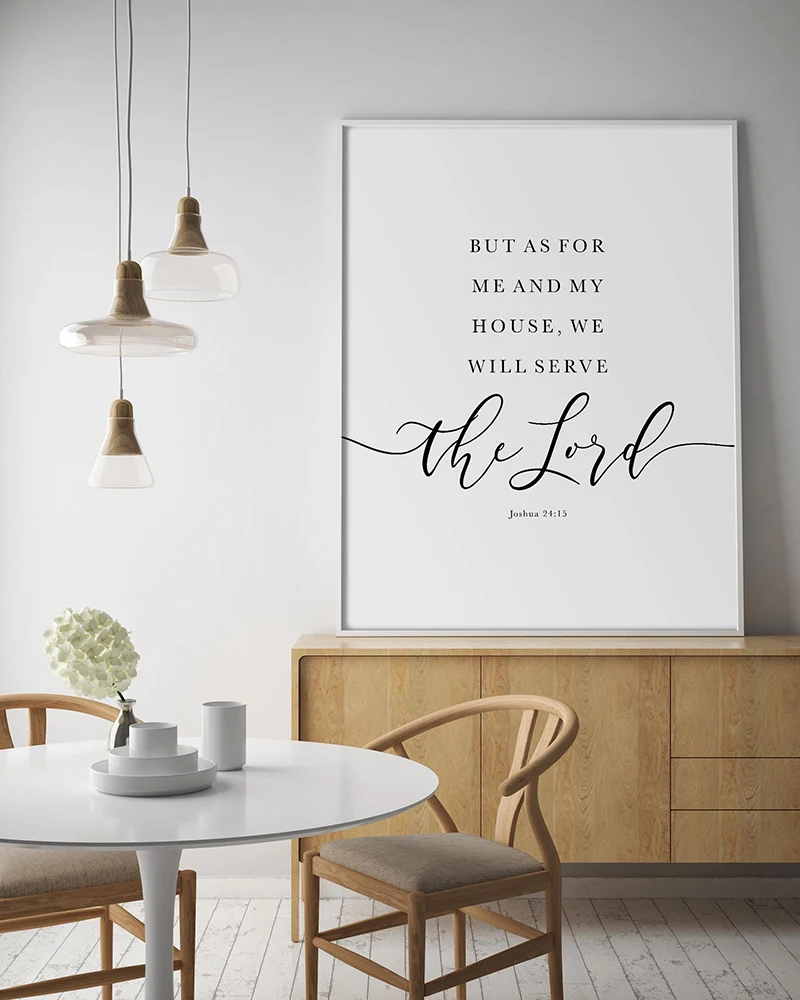 Bible Verse Wall Art Canvas Painting But As For Me And My House, We Will Serve The Lord Quotes Scripture Print Poster Home Decor
Bible Verse Wall Art Canvas Painting But As For Me And My House, We Will Serve The Lord Quotes Scripture Print Poster Home Decor