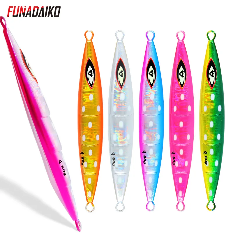 FUNADAIKO 60g 80g 100g Artificial Baits Metal Jig Lure Fishing Lures Slow Jig Jigging Lure Fshing Jig Lure
FUNADAIKO 60g 80g 100g Artificial Baits Metal Jig Lure Fishing Lures Slow Jig Jigging Lure Fshing Jig Lure